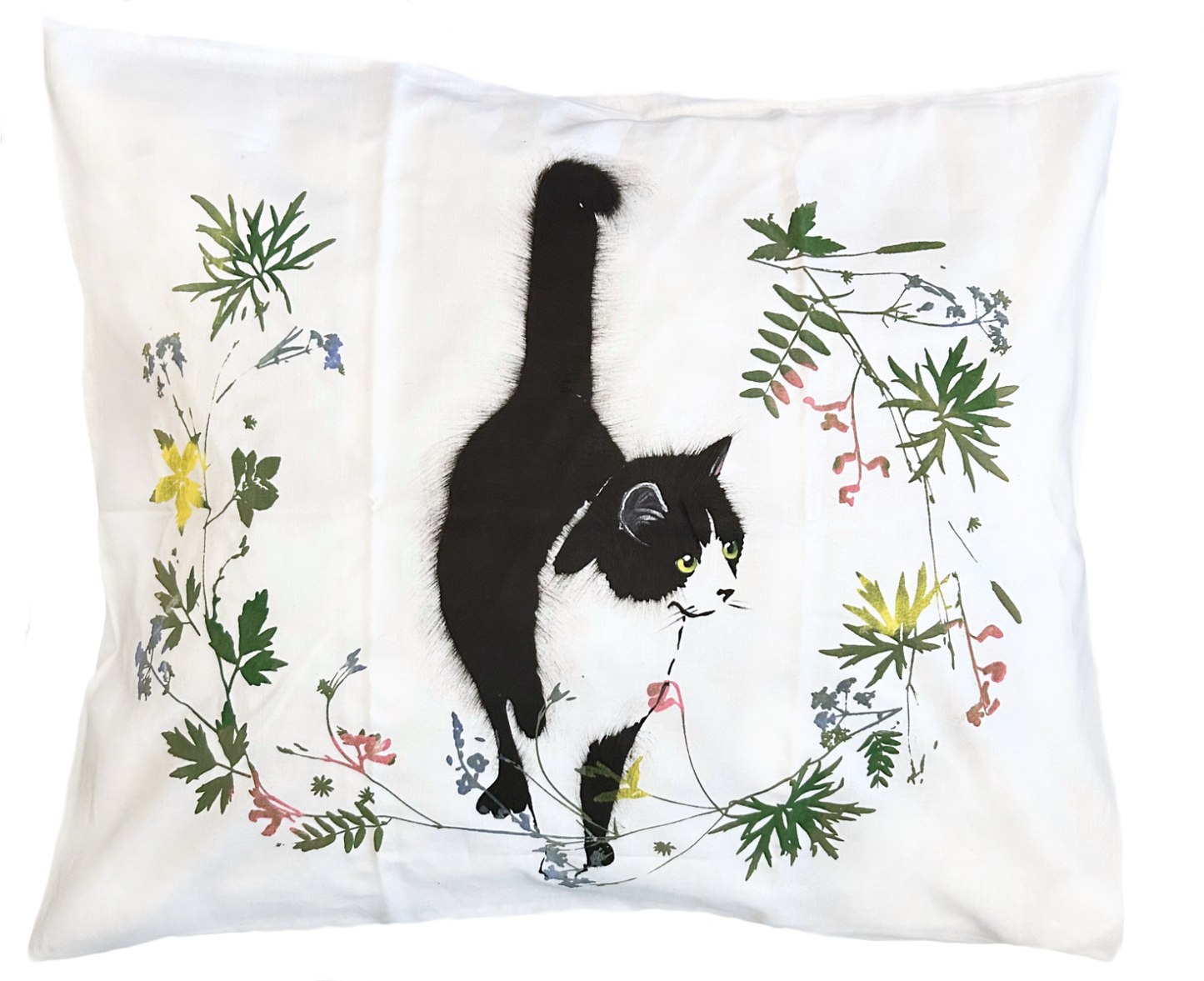 Tyynyliina "Tervehtivä kissa"